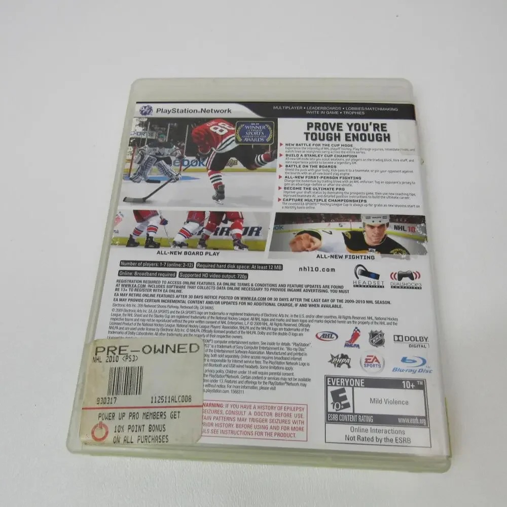 NHL 10 (Sony PlayStation‎ 3, 2009) CIB 1